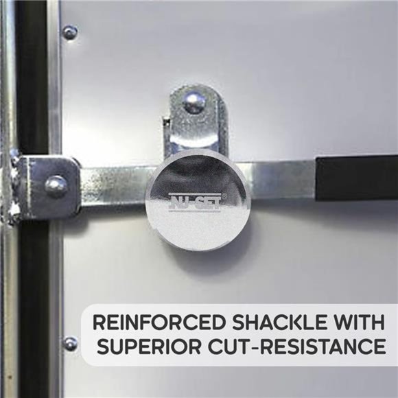 2-7/8 Inch Heavy Duty Solid Steel Hockey Puck Padlock with Hardened Shackle - Picture 5 of 6
